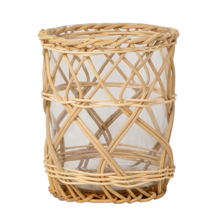 The Enchanted Home Wicker Hurricane Collection Hurricane Candle Holder